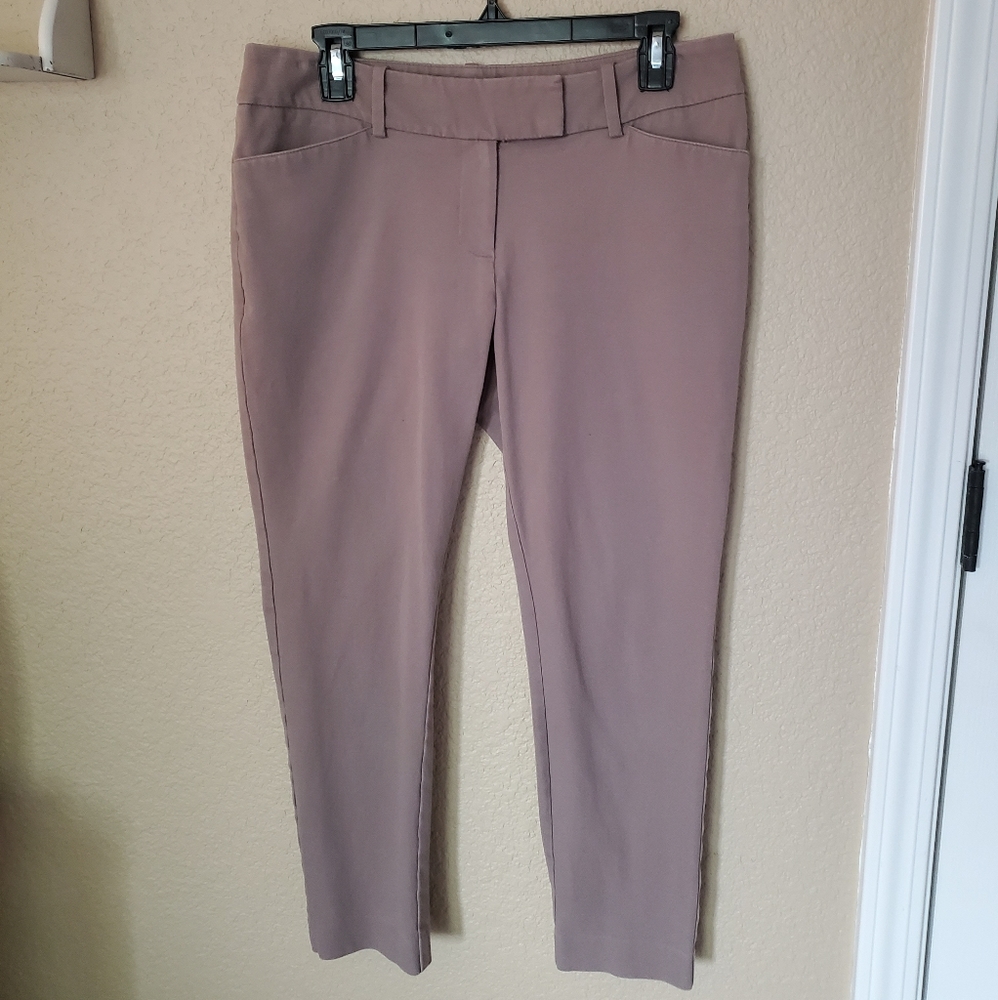 Mossimo Khaki Stretch Skinny Leg Crop Trouser